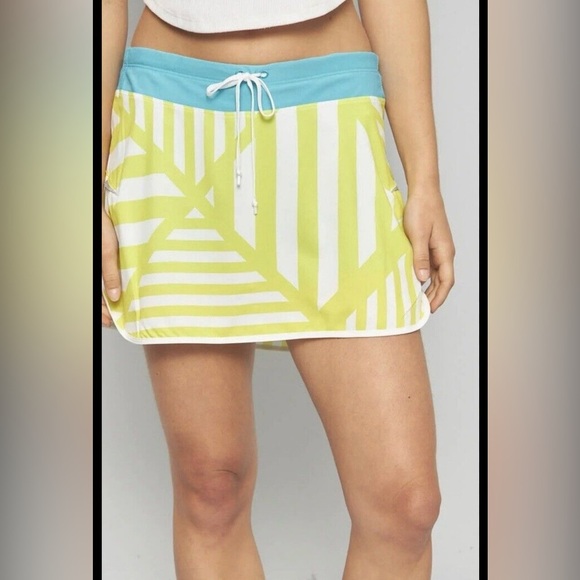 Nike Pants - Nike | Dry Fit | Tennis | Skort | Drift Yellow & Turquoise | Size Sm